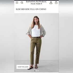 Banana Republic Factory Olive Straight Leg Pants